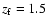 $z_{\rm f} = 1.5$