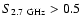 $S_{2.7~\rm GHz} > 0.5$