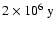 $2\times 10^6~\rm {y}$