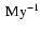 $~\rm{My^{-1}}$