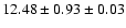 $ 12.48 \pm 0.93 \pm 0.03 $