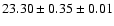 $ 23.30 \pm 0.35 \pm 0.01 $
