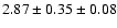 $ 2.87 \pm 0.35 \pm 0.08 $