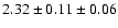$ 2.32 \pm 0.11 \pm 0.06 $