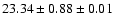 $ 23.34 \pm 0.88 \pm 0.01 $