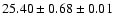 $ 25.40 \pm 0.68 \pm 0.01 $