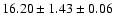 $ 16.20 \pm 1.43 \pm 0.06 $