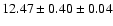 $ 12.47 \pm 0.40 \pm 0.04 $