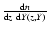 $\frac{{\rm d}n}{{\rm d}z ~ {\rm d}Y(z,Y)}$