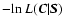 $-{\rm ln}~L(\vec{C} \vert \vec{S})$