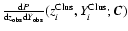 $\frac{{\rm d}P}{{\rm d}z_{\rm obs} {\rm d}Y_{\rm obs}} (z^{\rm Clus}_i, Y^{\rm Clus}_i;\vec{C})$