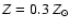$Z=0.3~Z_{\odot}$