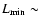 $L_{\rm min}\sim$
