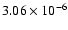 $3.06\times 10^{-6}$