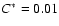$C^{\ast} = 0.01$