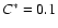 $C^{\ast} = 0.1$
