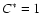 $C^{\ast}=1$