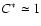 $C^{\ast}\simeq 1$