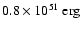 $0.8\times 10^{51}~{\rm erg}$