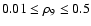 $0.01\le \rho _{9}\le 0.5$