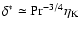 $\delta^{\ast}\simeq{\rm Pr}^{-3/4}\eta_{{\rm K}}$