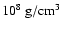 $10^{8}~{\rm g/cm^{3}}$
