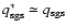 $q_{{\rm sgs}}^{\ast}\simeq q_{{\rm sgs}}$