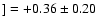 $]=+0.36\pm0.20$