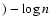 $)-\log n$