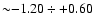 ${\sim}{-}1.20\div+0.60$
