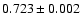 $0.723 \pm 0.002$
