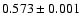 $0.573 \pm 0.001$