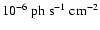 ${\rm 10^{-6}~ph~s^{-1}~cm^{-2}}$