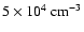 $5\times 10^4~{\rm cm}^{-3}$