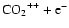 ${\rm CO_2}^{++} + {\rm e}^-$
