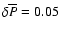 $\delta\overline{P}=0.05$
