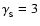 $\gamma _{\rm _S}= 3$