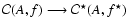${\cal C}(A,f)\longrightarrow {\cal
C}^\star(A,f^\star)$