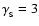 $\gamma_{\rm _S}= 3$
