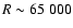 $R \sim65~000$