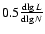 $0.5 \frac{{\rm d}\!\lg L}{{\rm d}\!\lg N}$