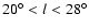 $20^\circ<l<28^\circ$