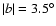 $\vert b\vert=3.5^\circ$