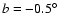 $b=-0.5^\circ$