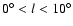 $0^\circ<l<10^\circ$