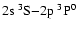 ${\rm 2s~^3S{-}2p~^3P^0}$