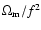 $\Omega_{\rm m}/f^2$