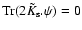 ${\rm Tr}(2 {\tilde{K}_{\rm s}}.\psi)=0$