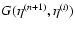 $G(\eta^{(n+1)},\eta^{(i)})$