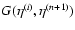 $G(\eta^{(i)},\eta^{(n+1)})$